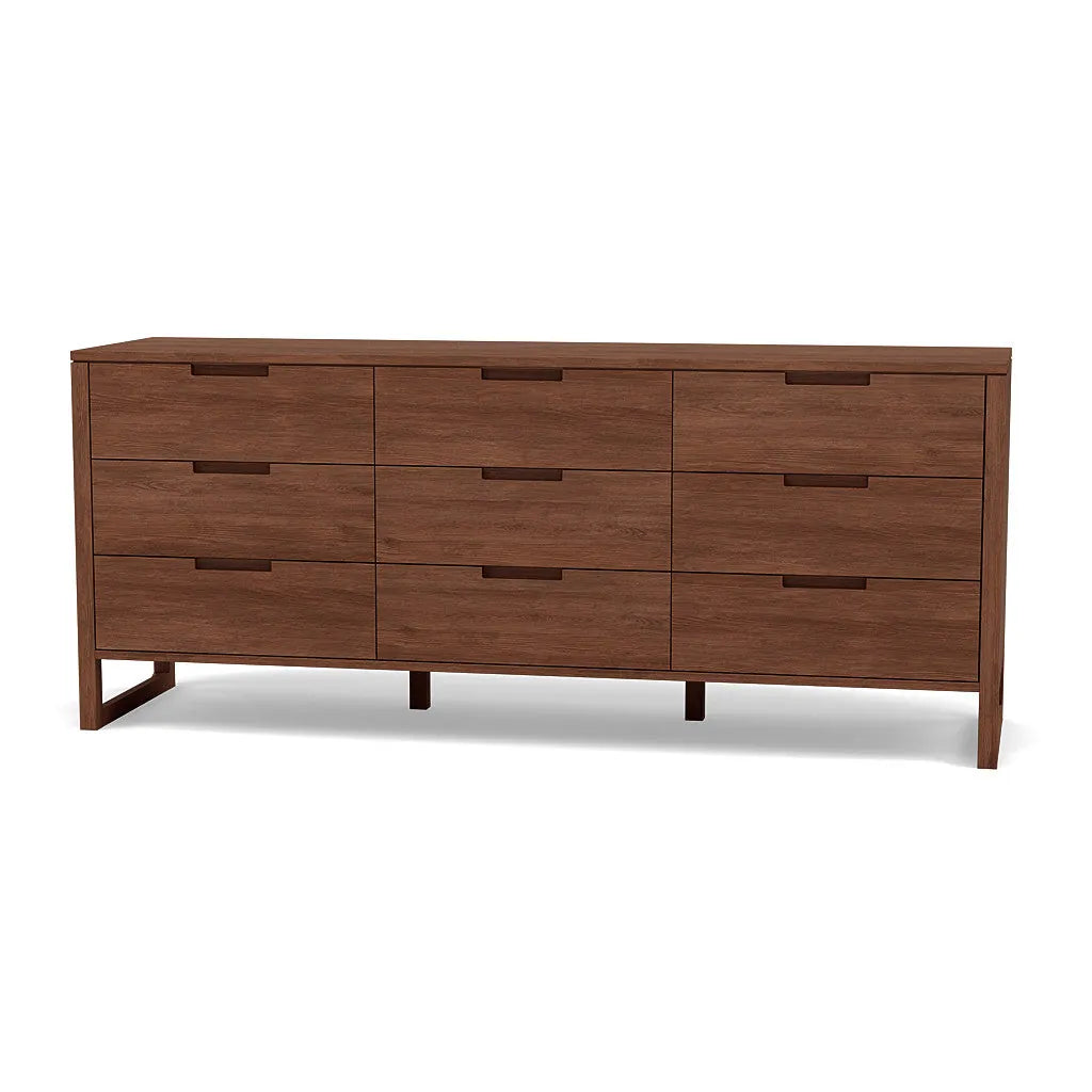 Bruno Chest 9 Drawers 200 x 52cm Solid American Walnut