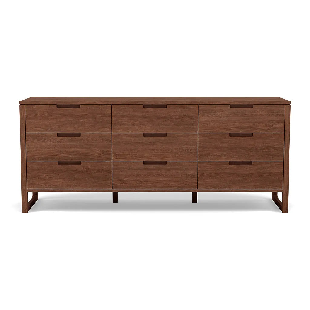 Bruno Chest 9 Drawers 200 x 52cm Solid American Walnut