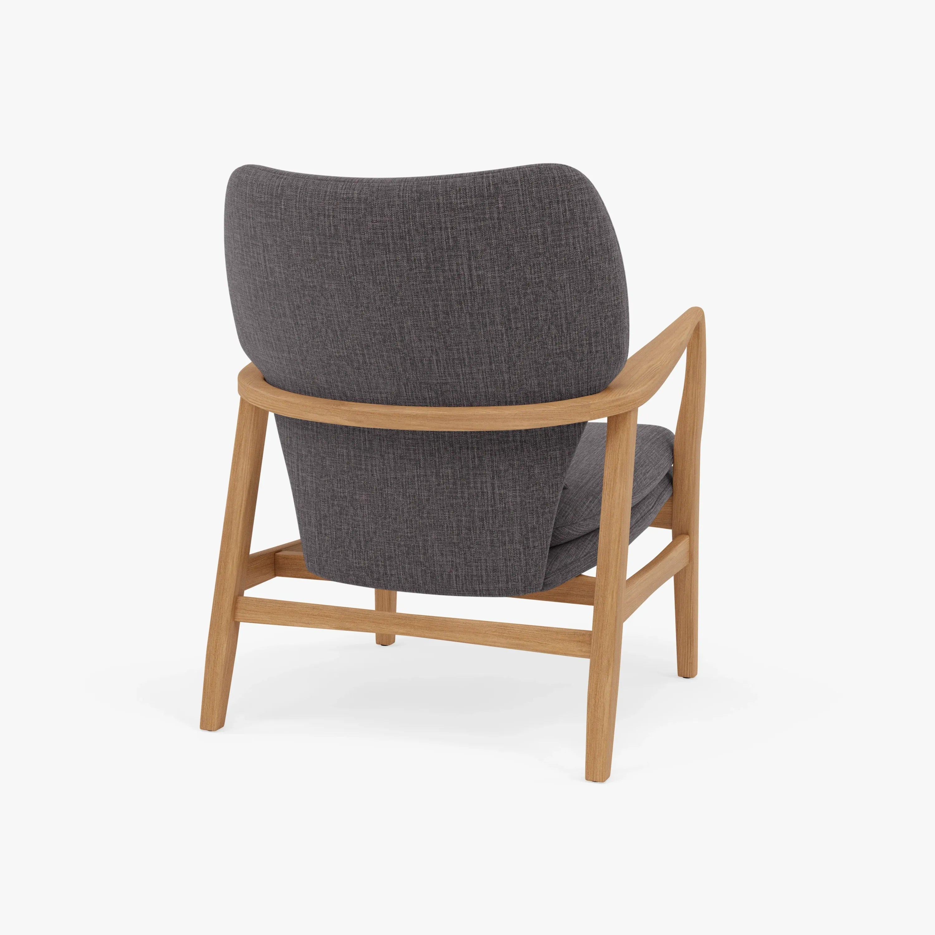Franz Armchair Light Grey Fabric Solid American Oak
