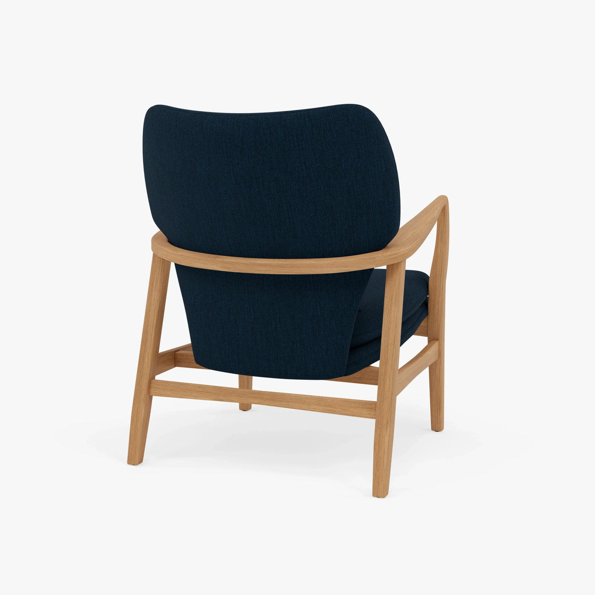 Franz Armchair Midnight Blue Fabric Solid American Oak
