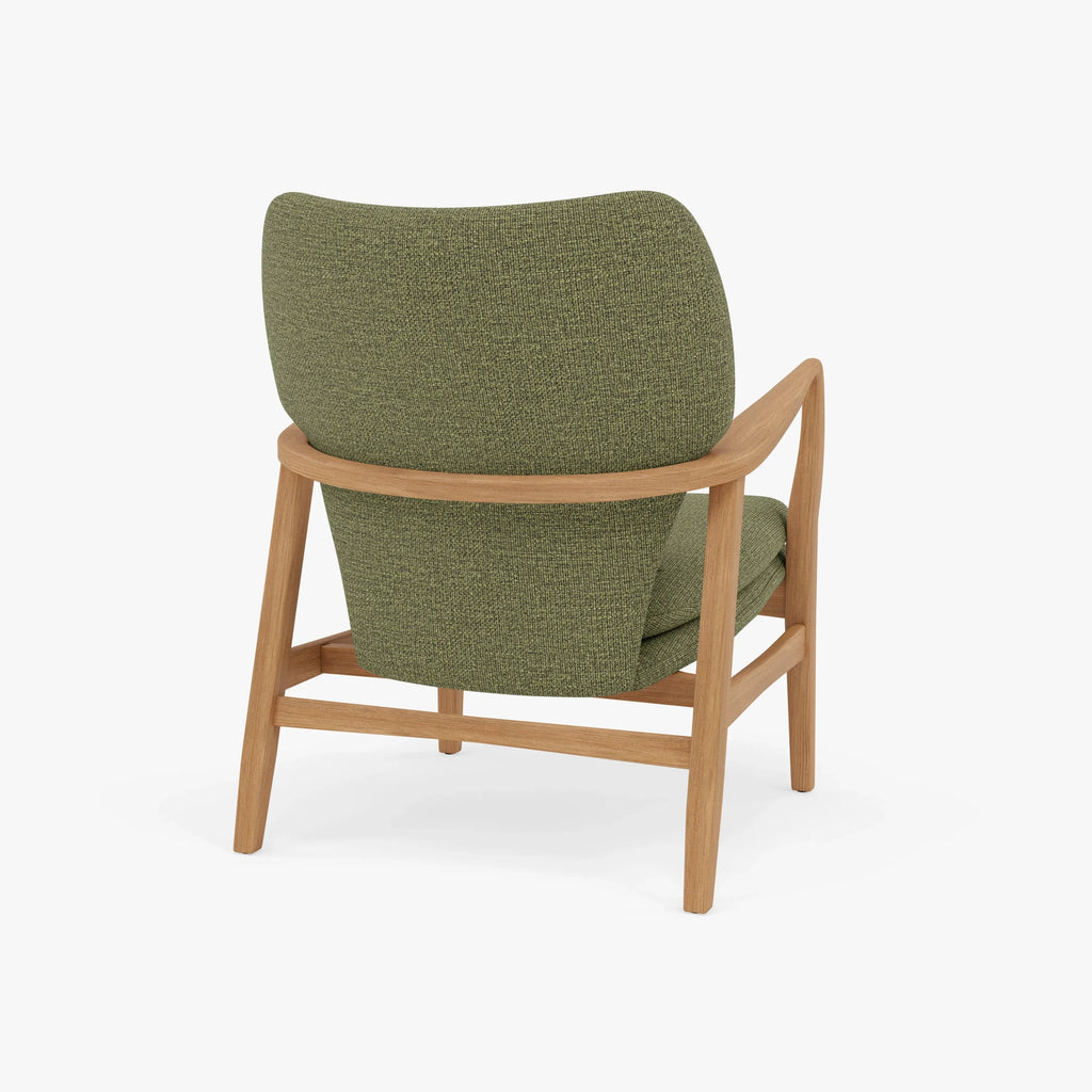 Franz Armchair Sage Green Fabric Solid American Oak