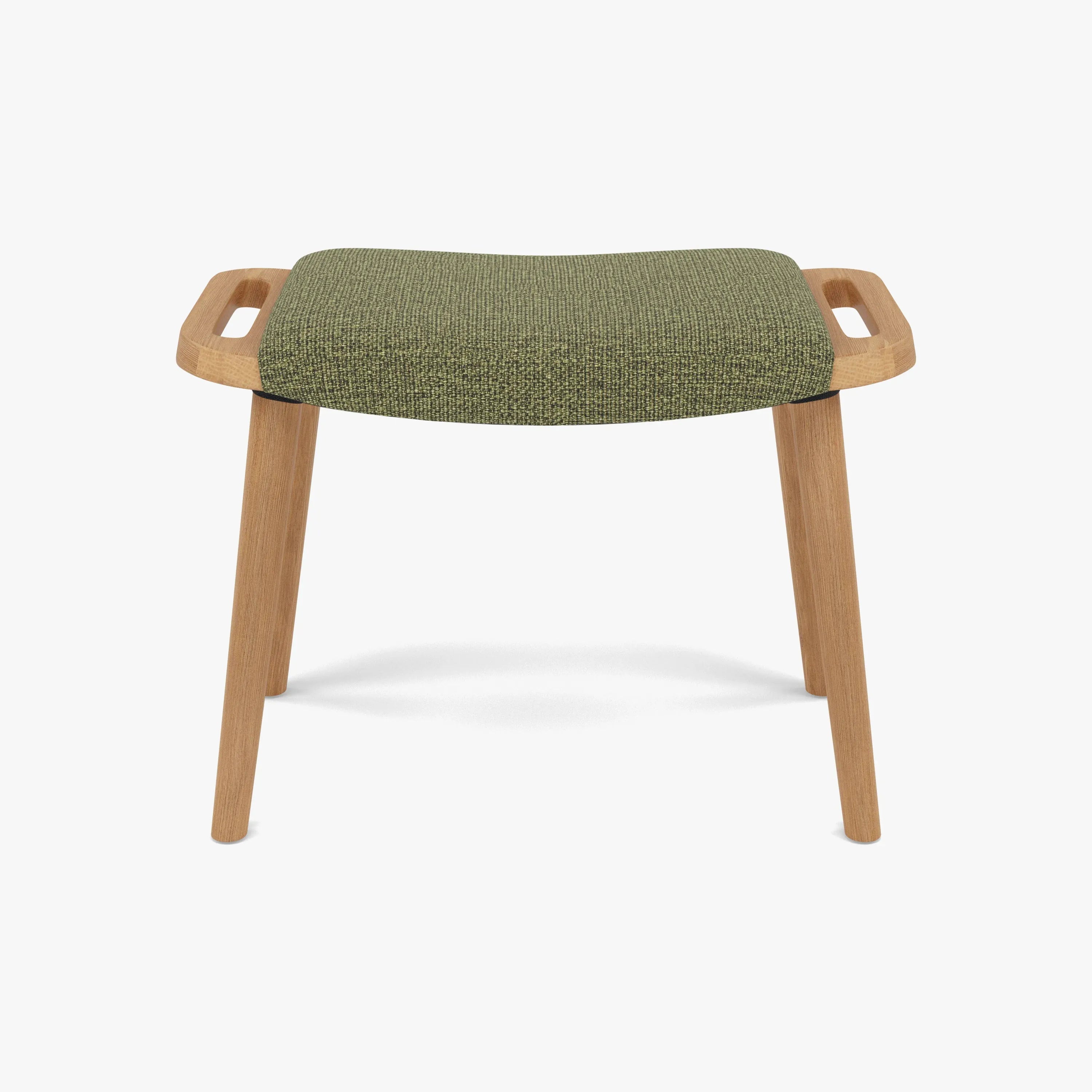 Franz Footrest Stool Sage Green Fabric Solid American Oak