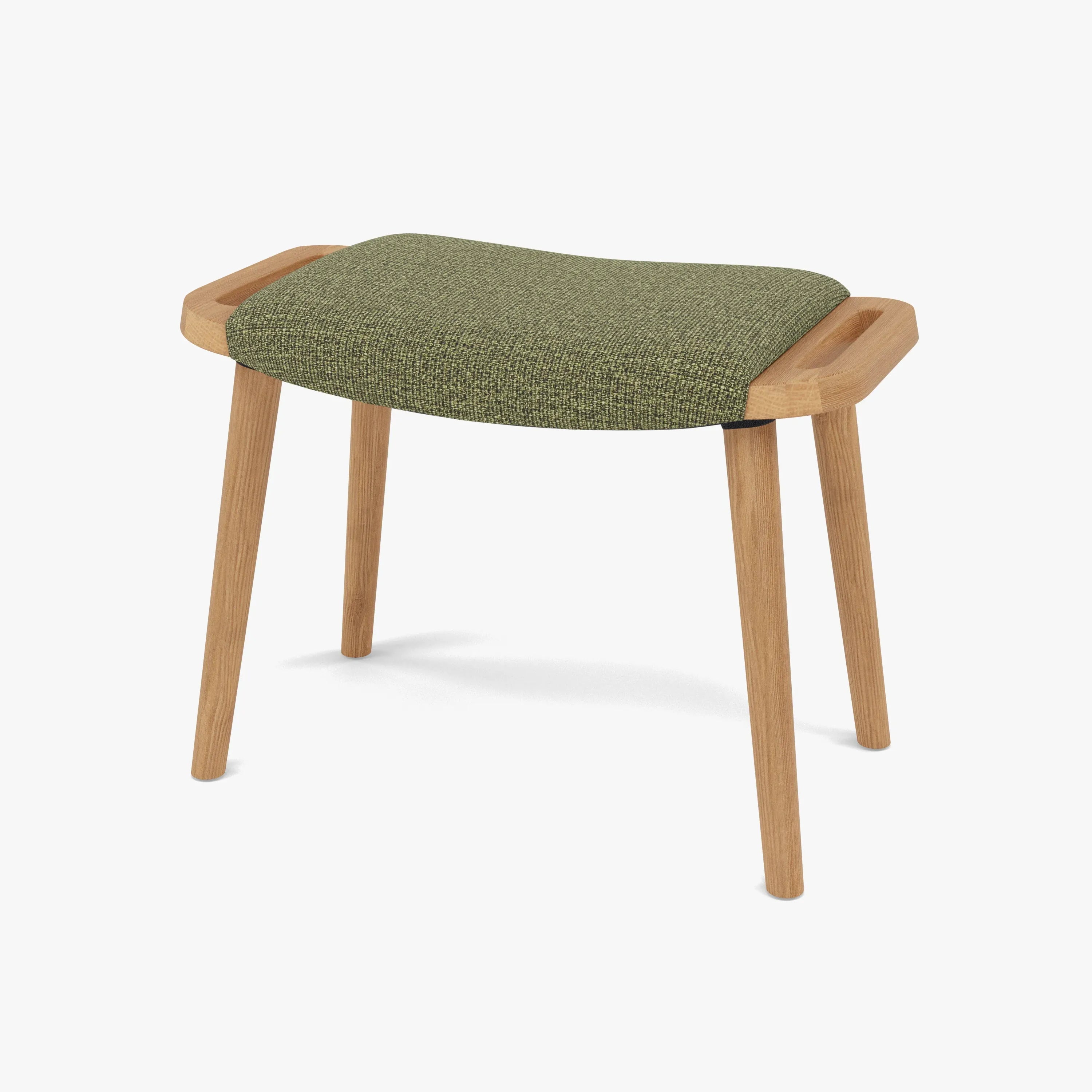 Franz Footrest Stool Sage Green Fabric Solid American Oak