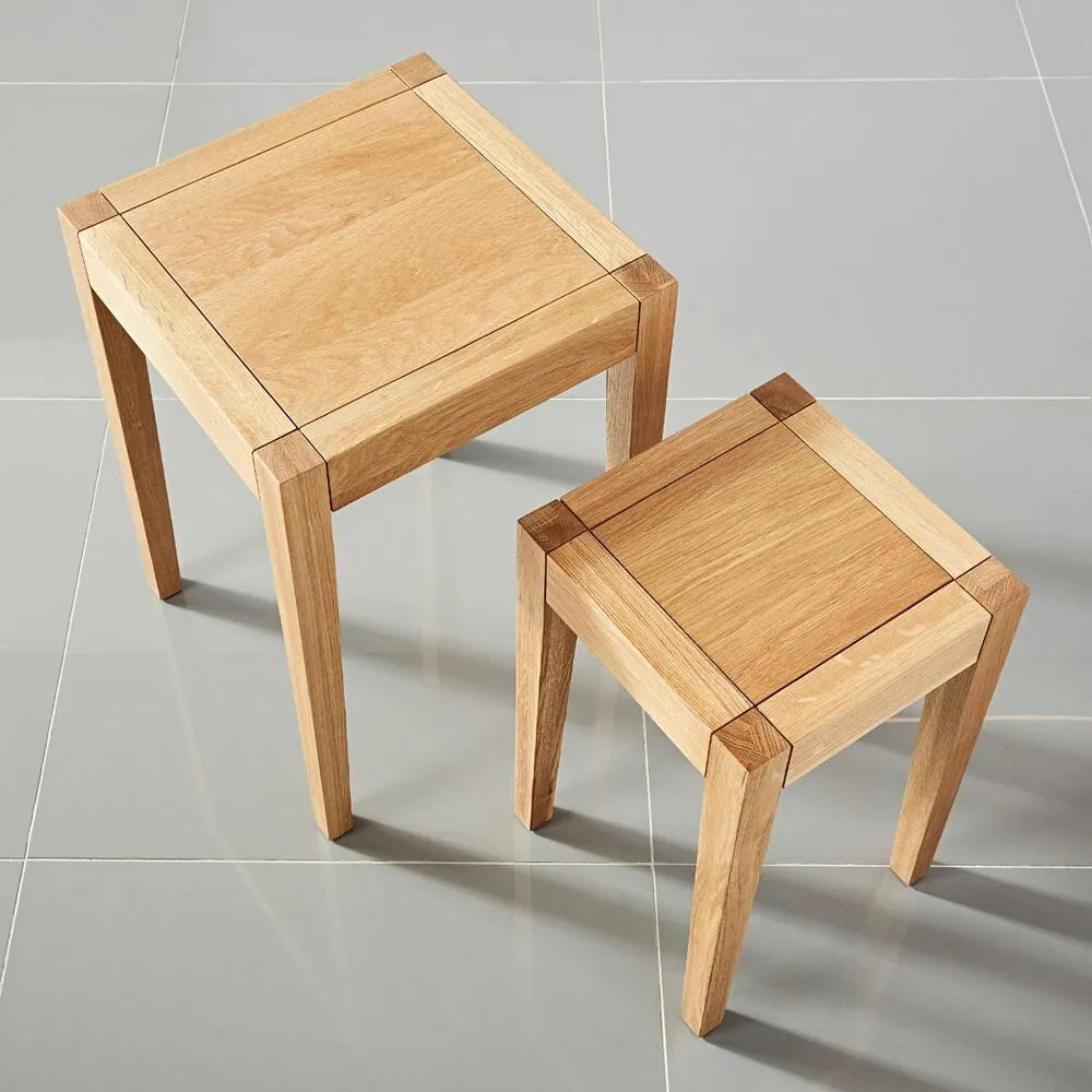 Frida Nesting Tables 38 x 38cm Solid American Oak