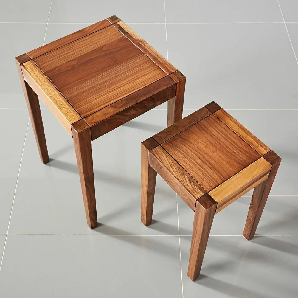 Frida Nesting Tables 38 x 38cm Solid American Walnut