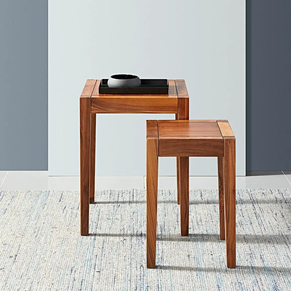 Frida Nesting Tables 38 x 38cm Solid American Walnut