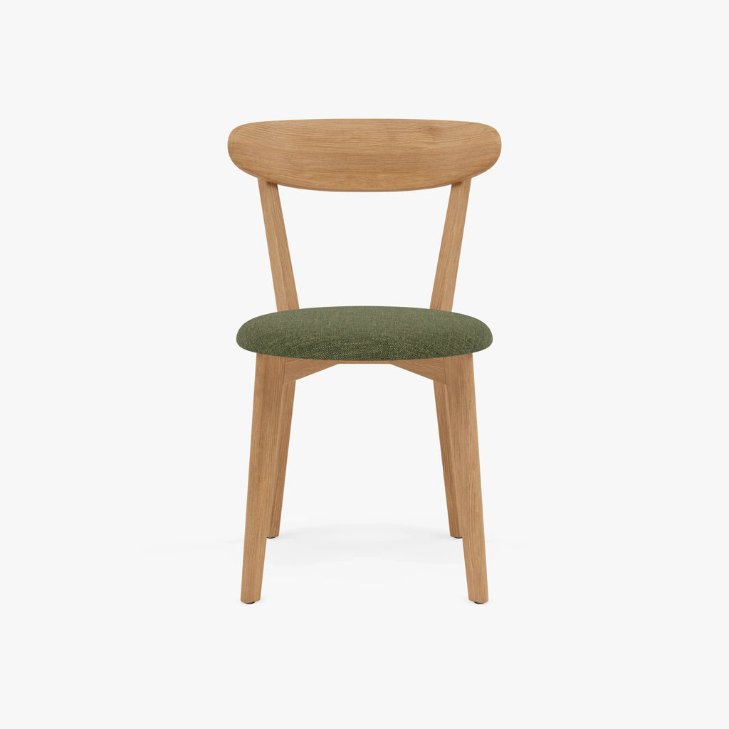 Henrik Dining Chair Aloe Green Fabric Solid American Oak