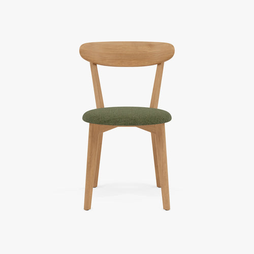 Henrik Dining Chair Aloe Green Fabric Solid American Oak