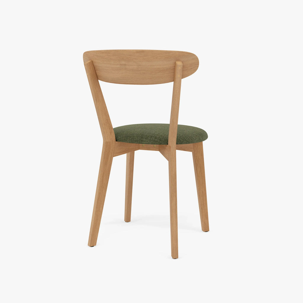 Henrik Dining Chair Aloe Green Fabric Solid American Oak