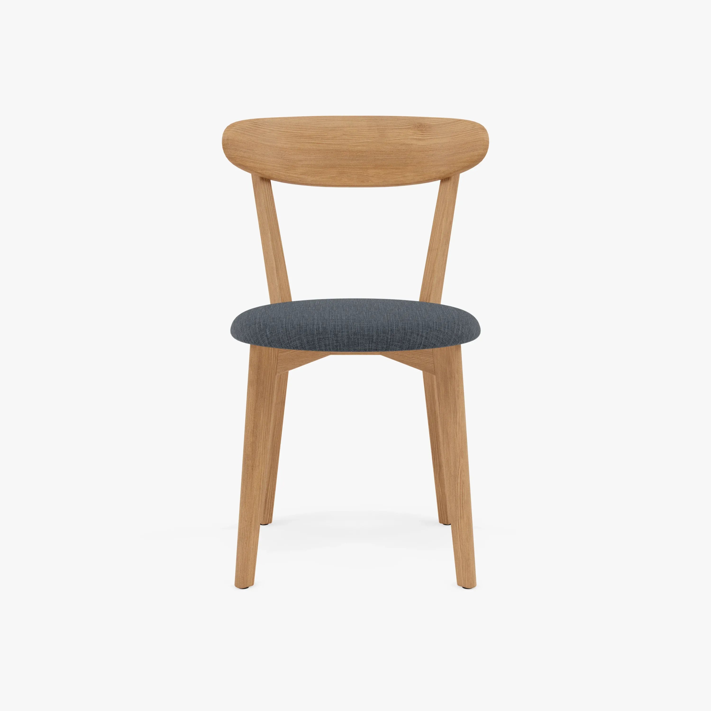 Henrik Dining Chair Black Leather Solid American Oak