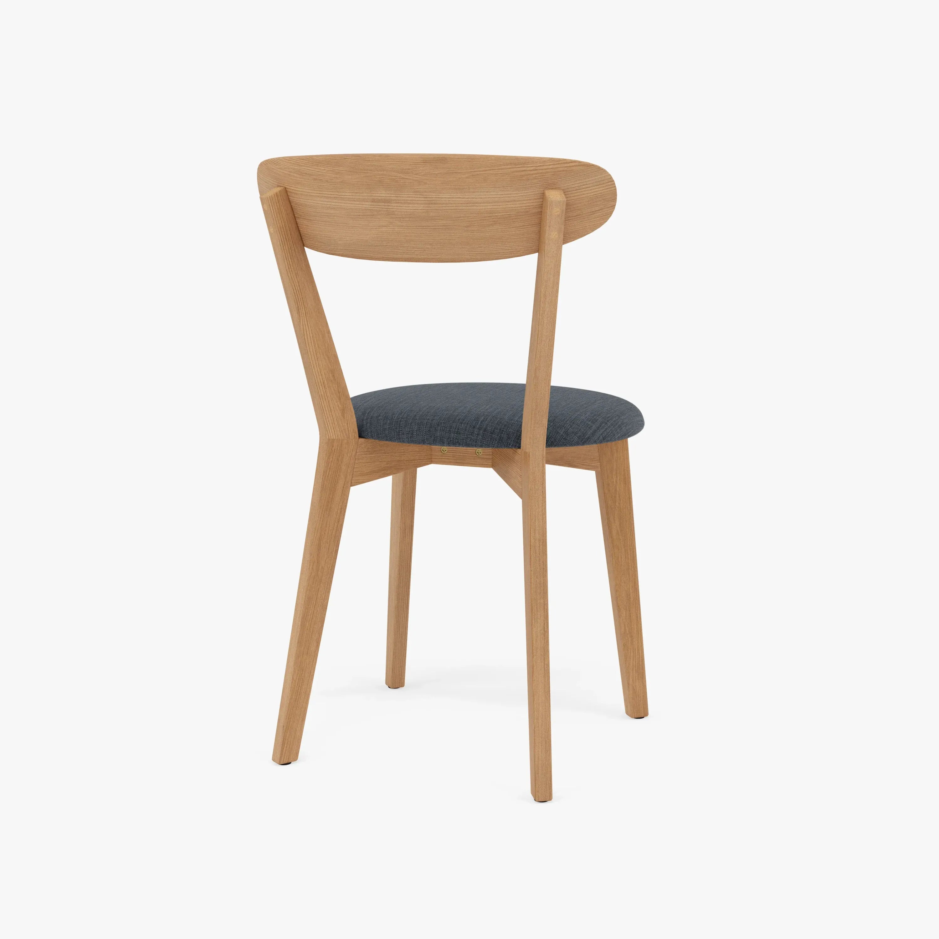 Henrik Dining Chair Black Leather Solid American Oak