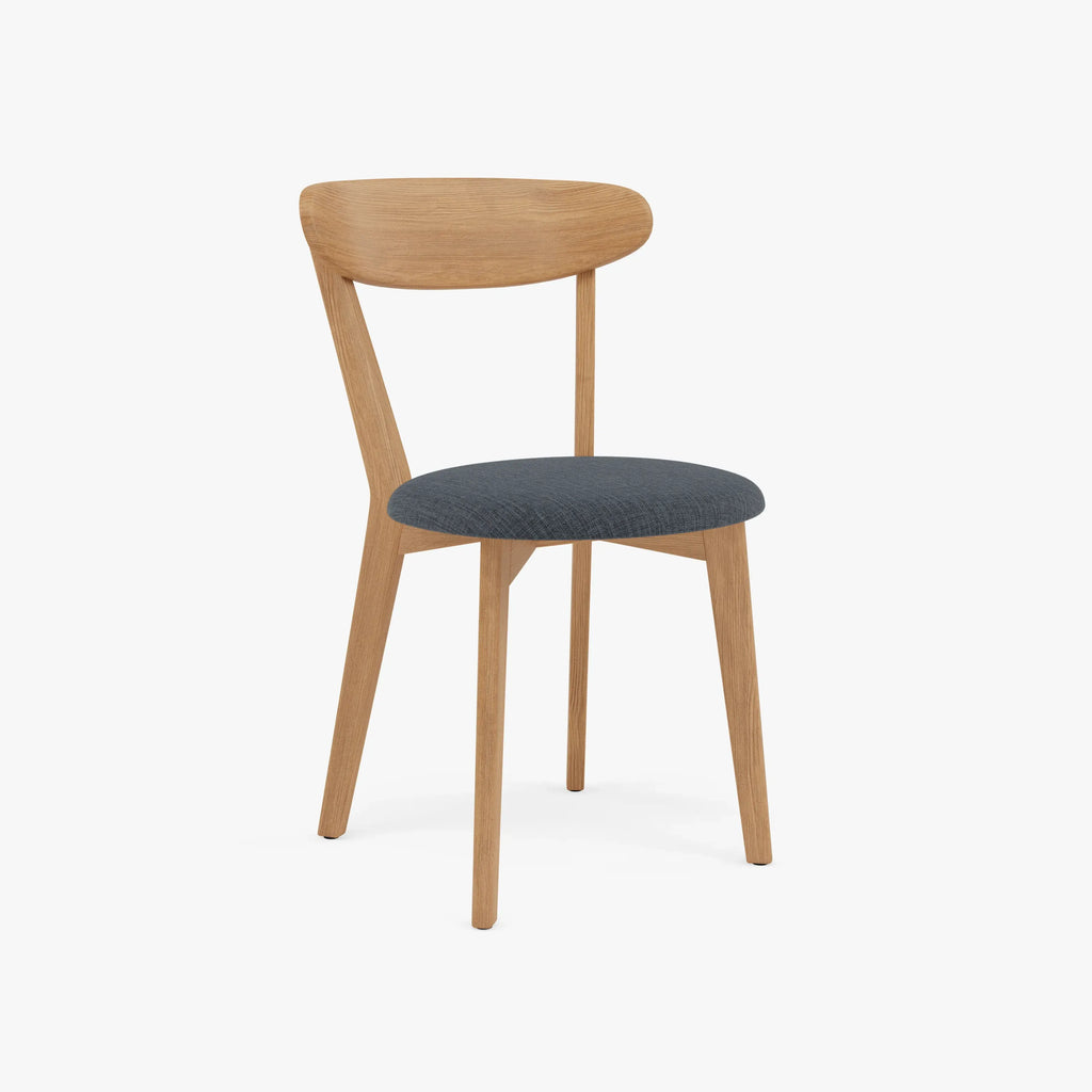 Henrik Dining Chair Black Leather Solid American Oak
