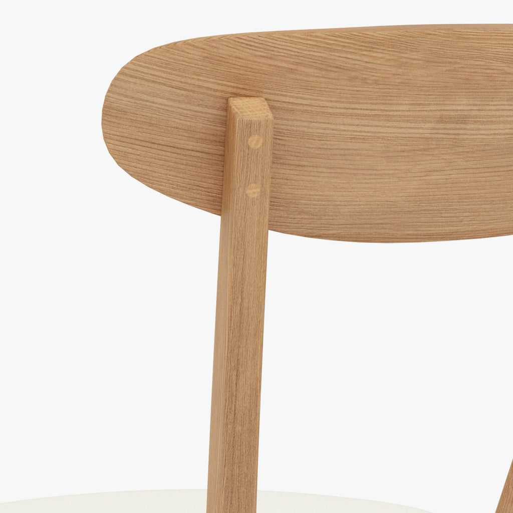 Henrik Dining Chair Cream Leather Solid American Oak