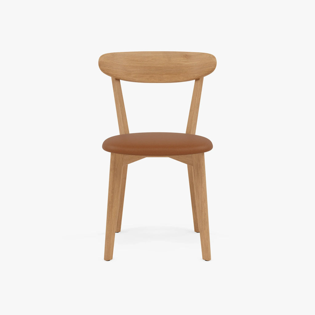 Henrik Dining Chair Tan Leather Solid American Oak