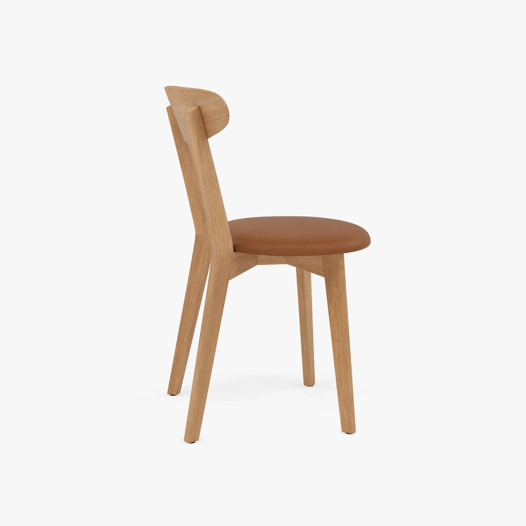 Henrik Dining Chair Tan Leather Solid American Oak