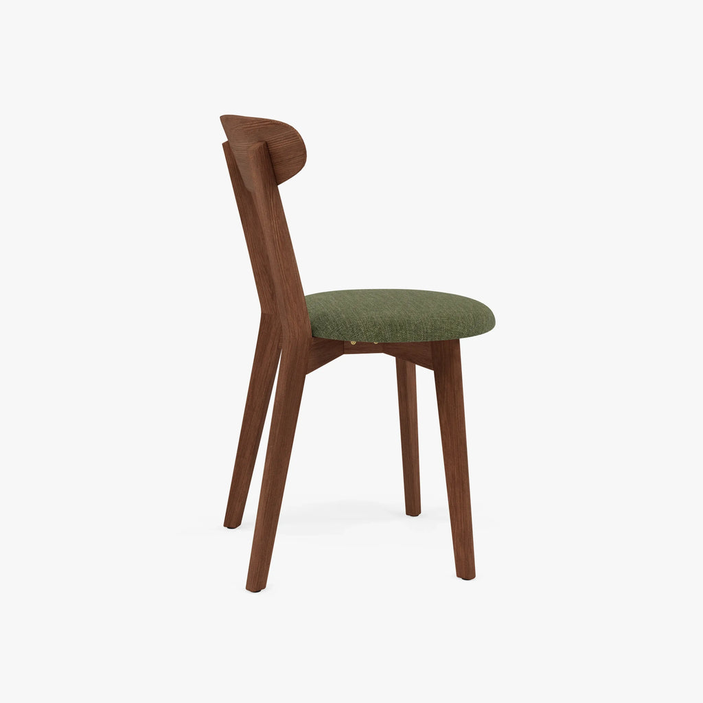 Henrik Dining Chair Aloe Green Fabric Solid American Walnut