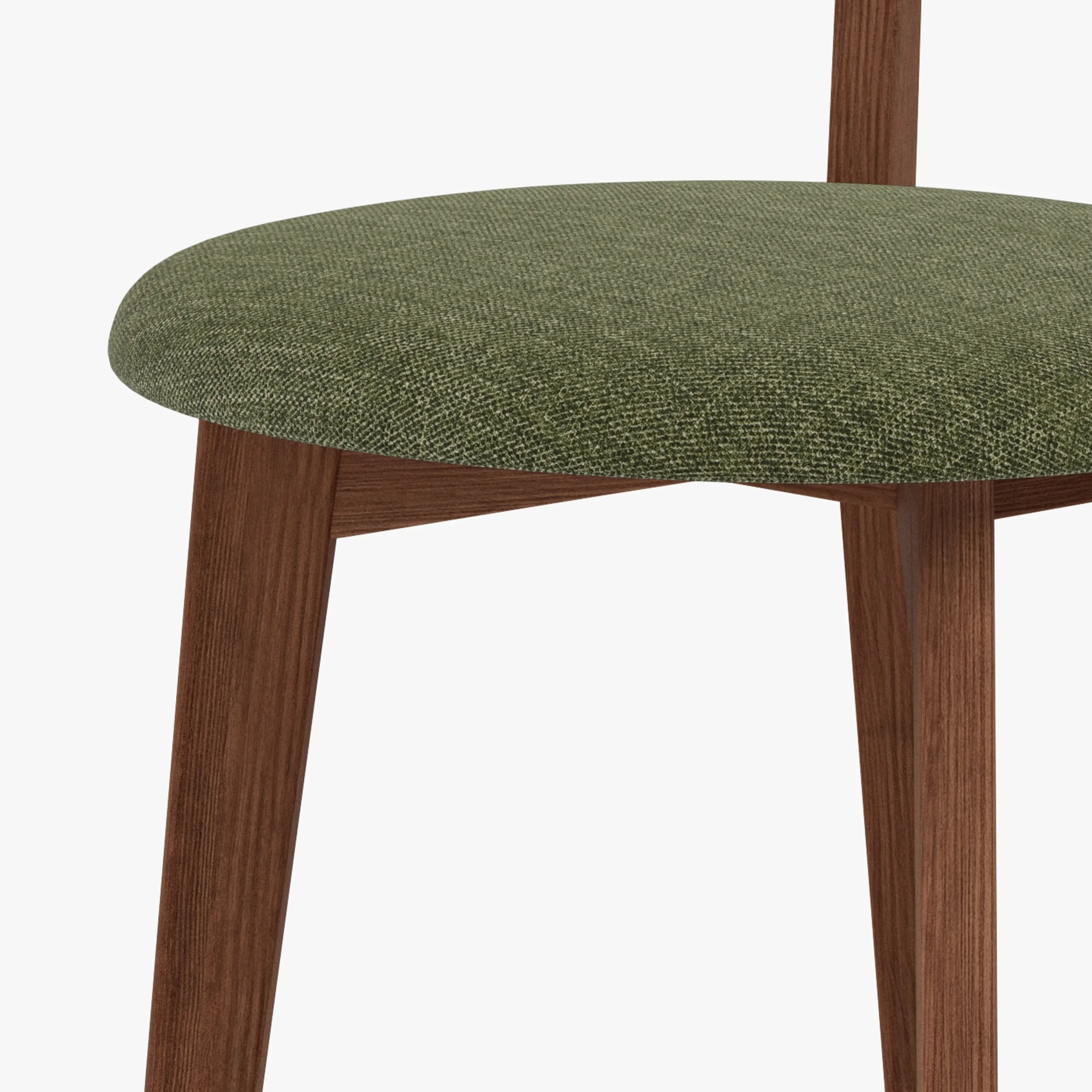 Henrik Dining Chair Aloe Green Fabric Solid American Walnut