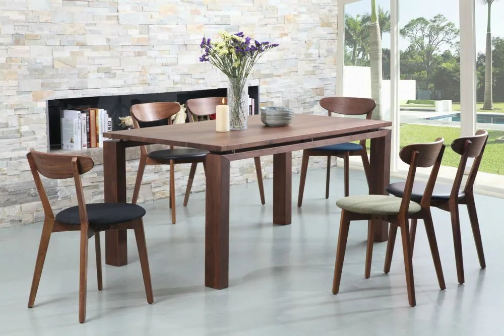 Henrik Dining Chair Light Grey Fabric Solid American Walnut