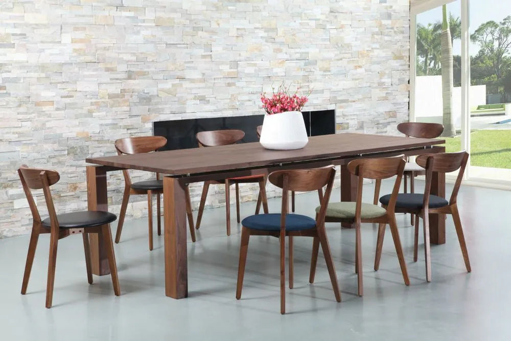 Henrik Dining Chair Light Grey Fabric Solid American Walnut