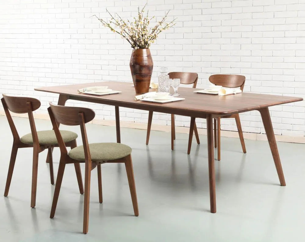 Henrik Dining Chair Light Grey Fabric Solid American Walnut