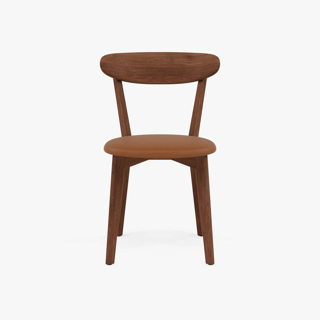Henrik Dining Chair Tan Leather Solid American Walnut