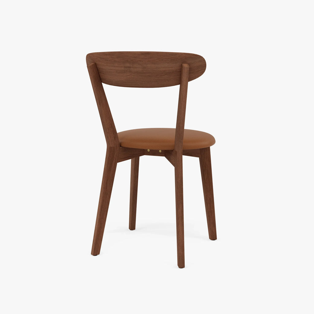 Henrik Dining Chair Tan Leather Solid American Walnut