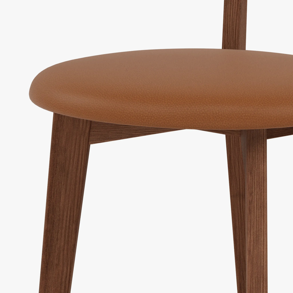 Henrik Dining Chair Tan Leather Solid American Walnut