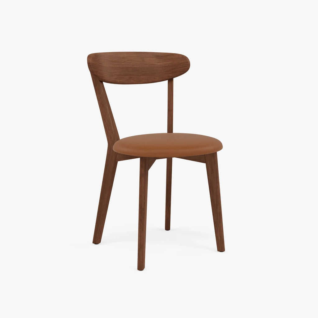 Henrik Dining Chair Tan Leather Solid American Walnut
