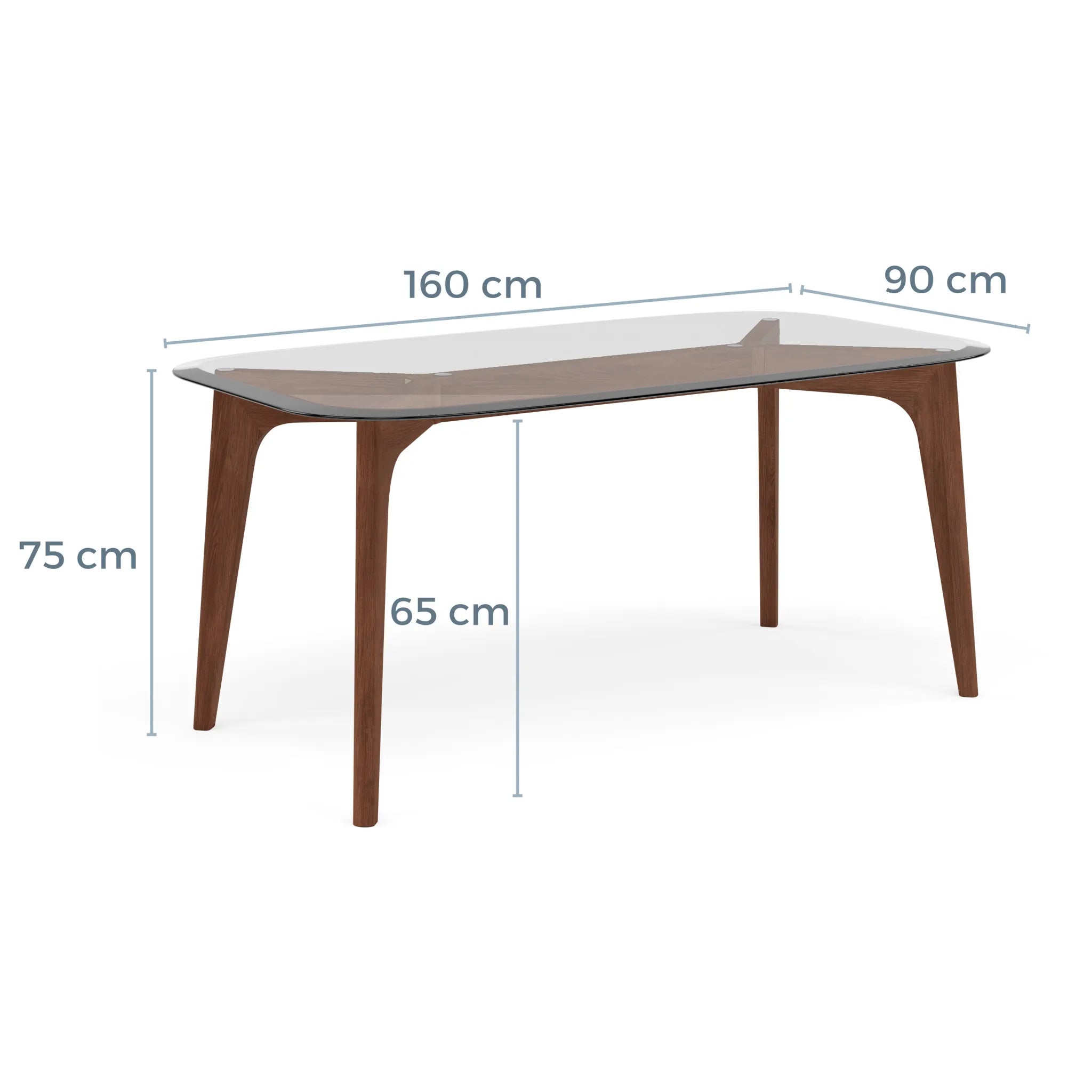 Hilda Dining Table 160 x 90cm Solid American Walnut