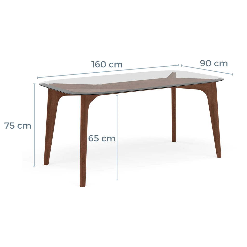 Hilda Dining Table 160 x 90cm Solid American Walnut