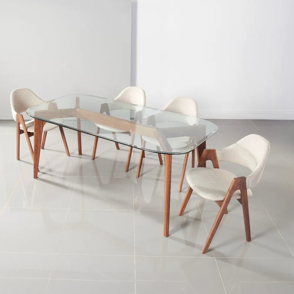 Hilda Dining Table 180 x 90cm Solid American Walnut