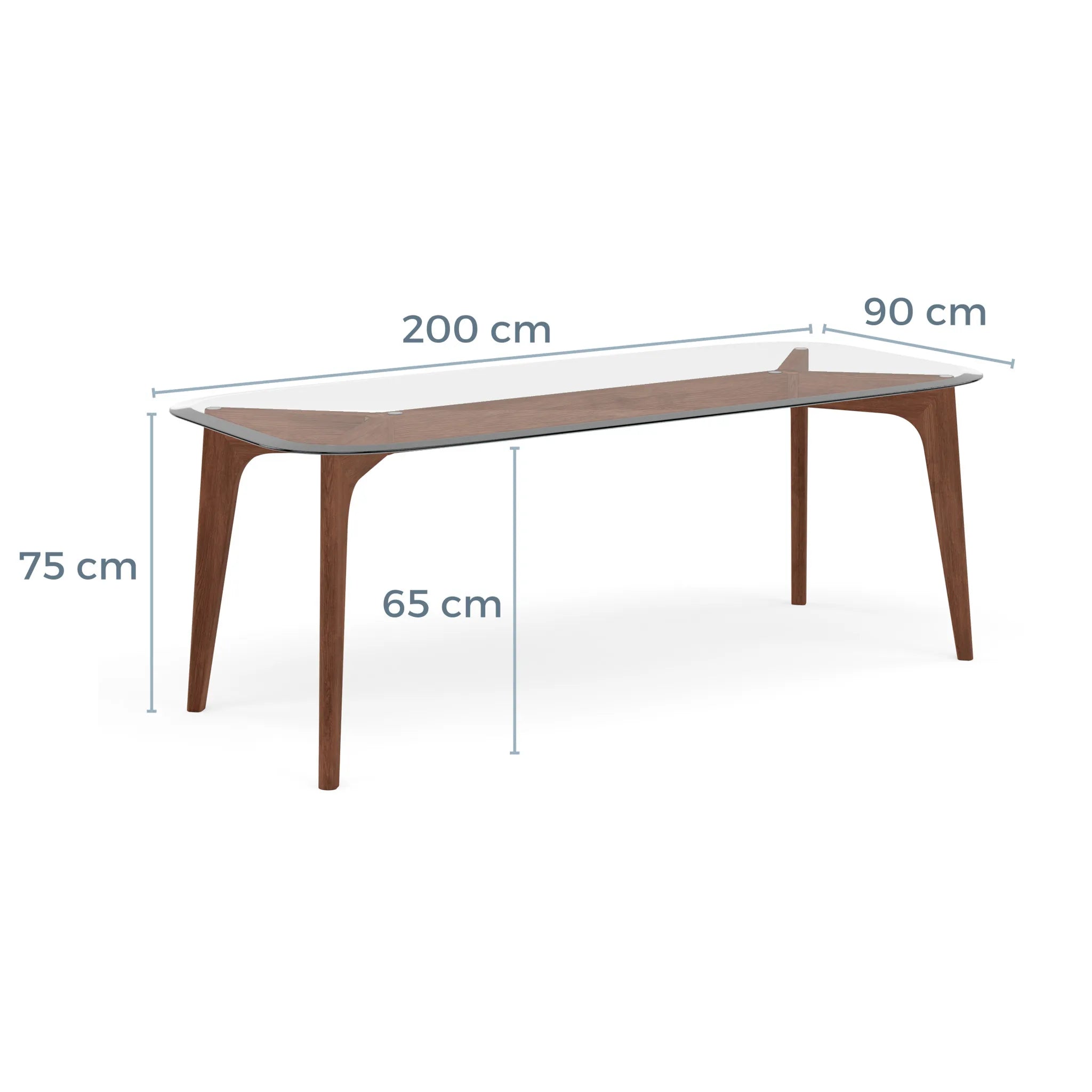 Hilda Dining Table 200 x 90cm Solid American Walnut