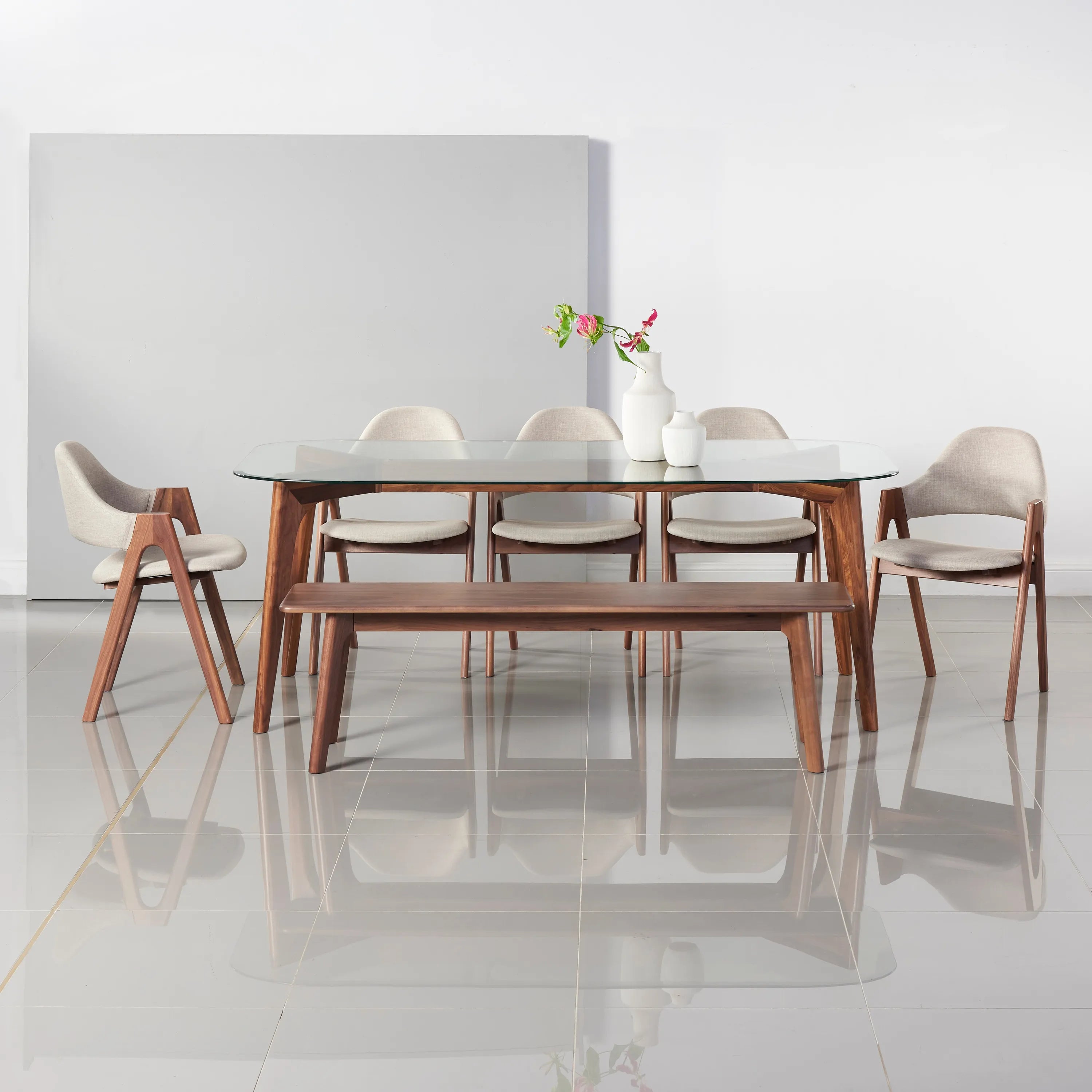 Hilda Dining Table 200 x 90cm Solid American Walnut