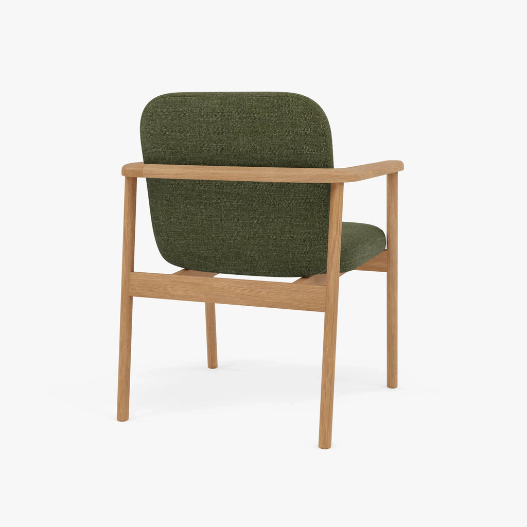 Jackson Dining Chair Aloe Green Fabric Solid American Oak