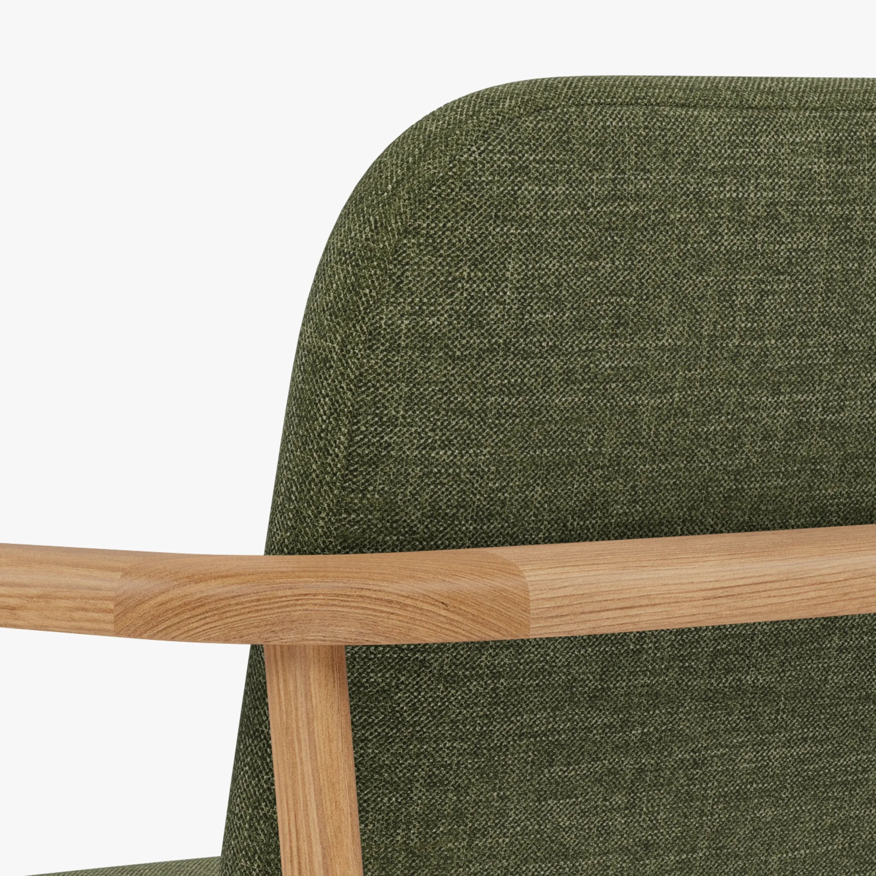 Jackson Dining Chair Aloe Green Fabric Solid American Oak