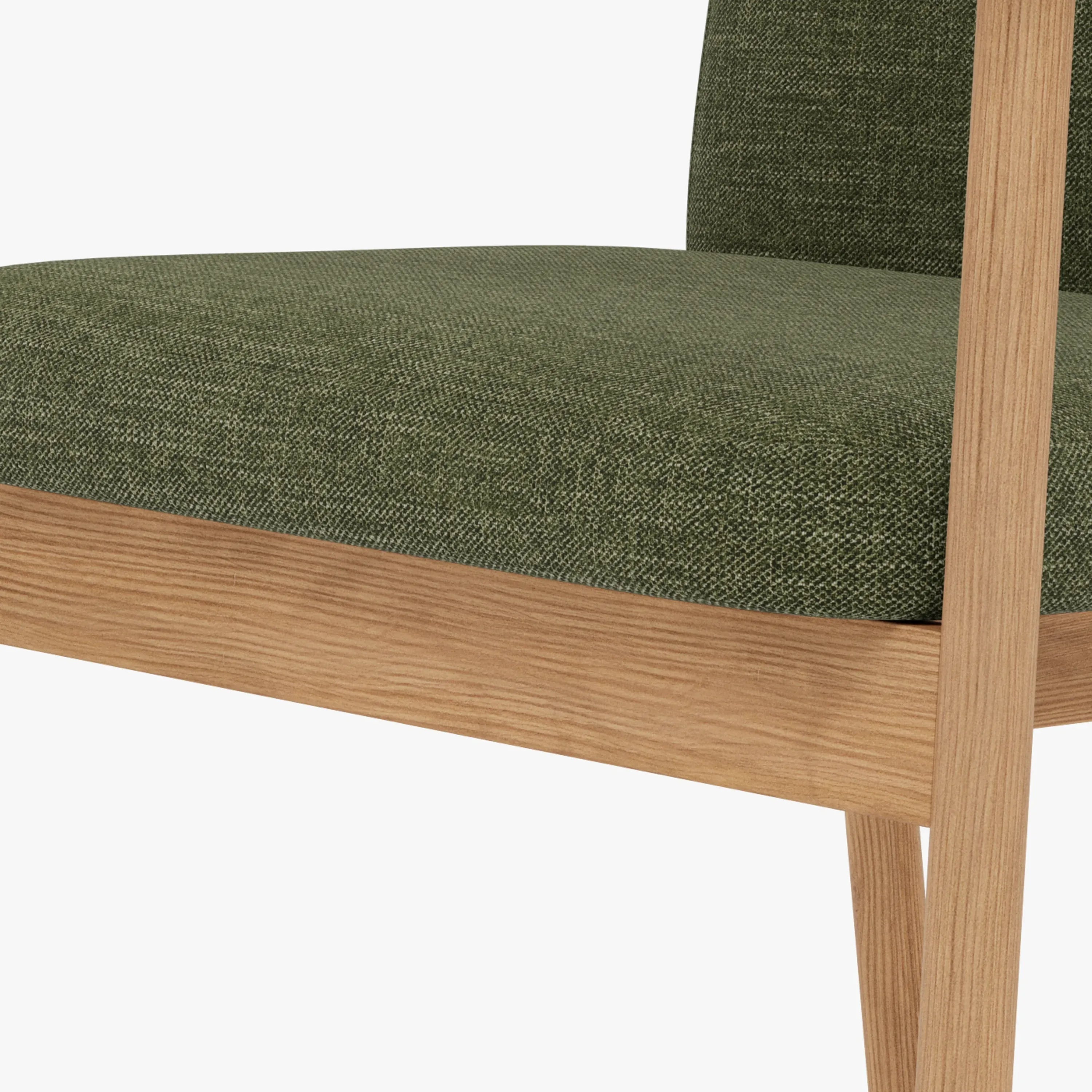Jackson Dining Chair Aloe Green Fabric Solid American Oak