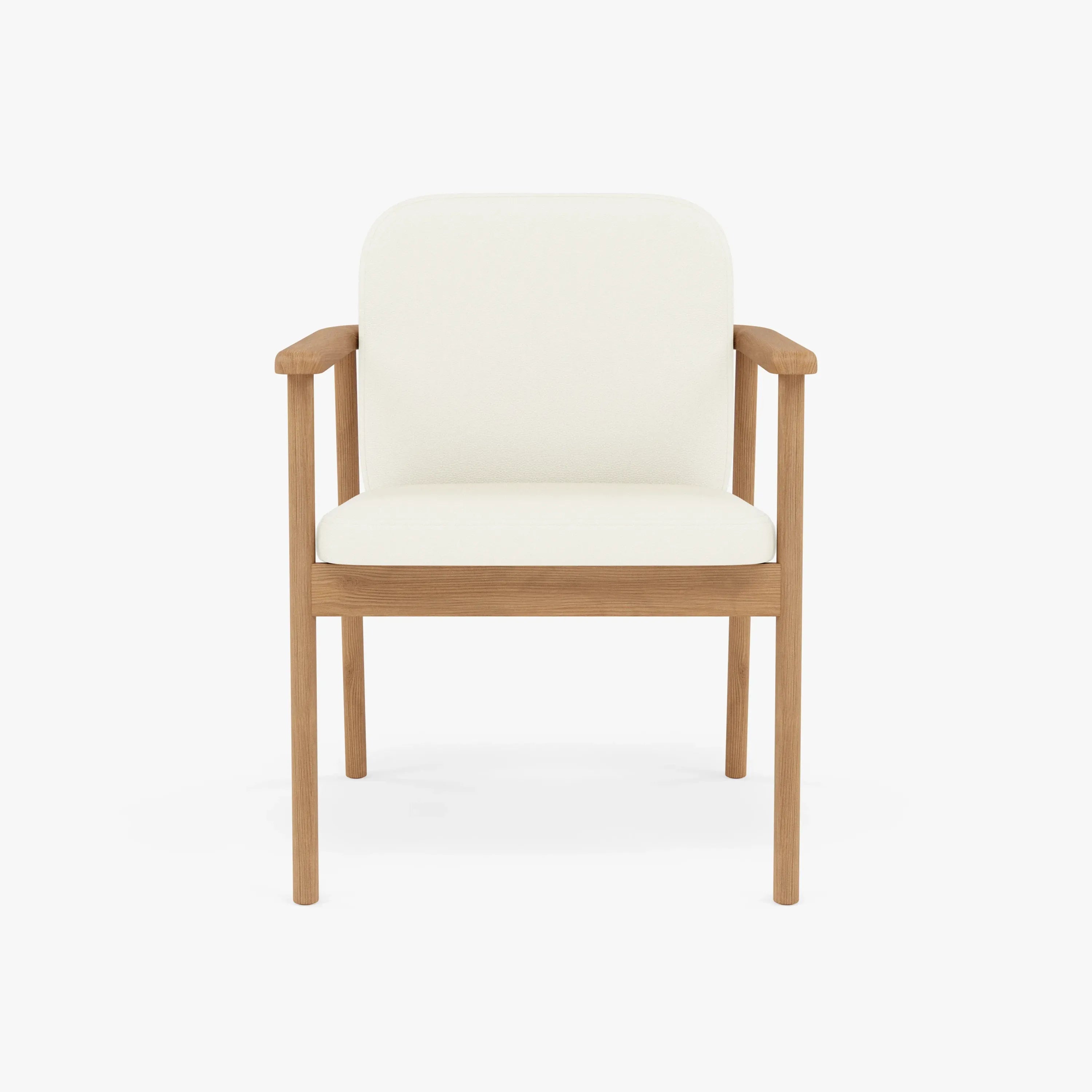 Jackson Dining Chair Cream Leather Solid American Oak
