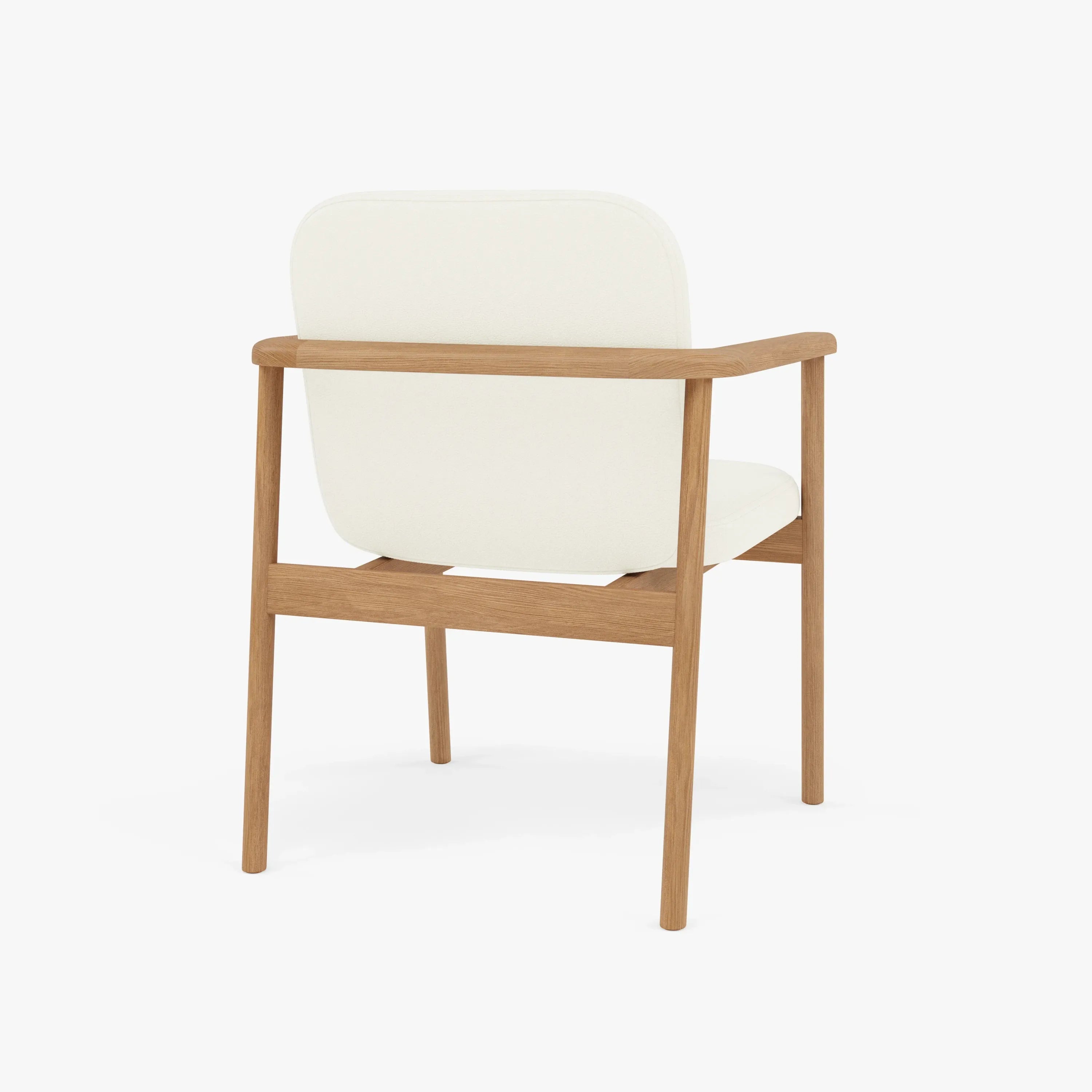 Jackson Dining Chair Cream Leather Solid American Oak
