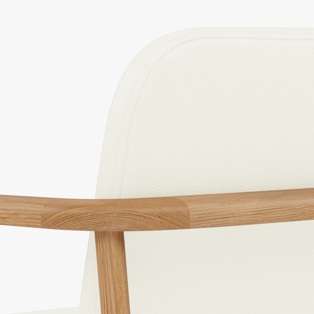 Jackson Dining Chair Cream Leather Solid American Oak