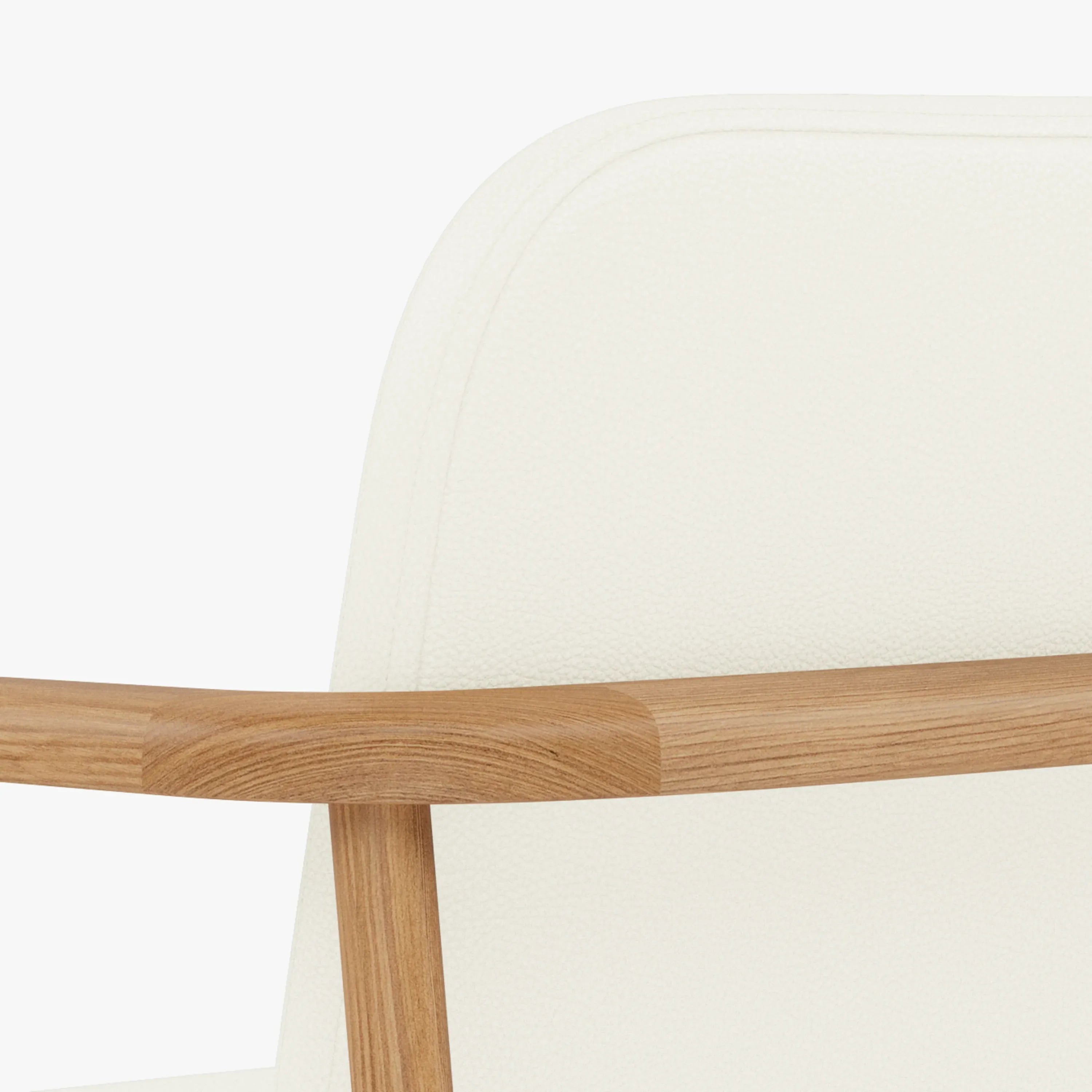 Jackson Dining Chair Cream Leather Solid American Oak