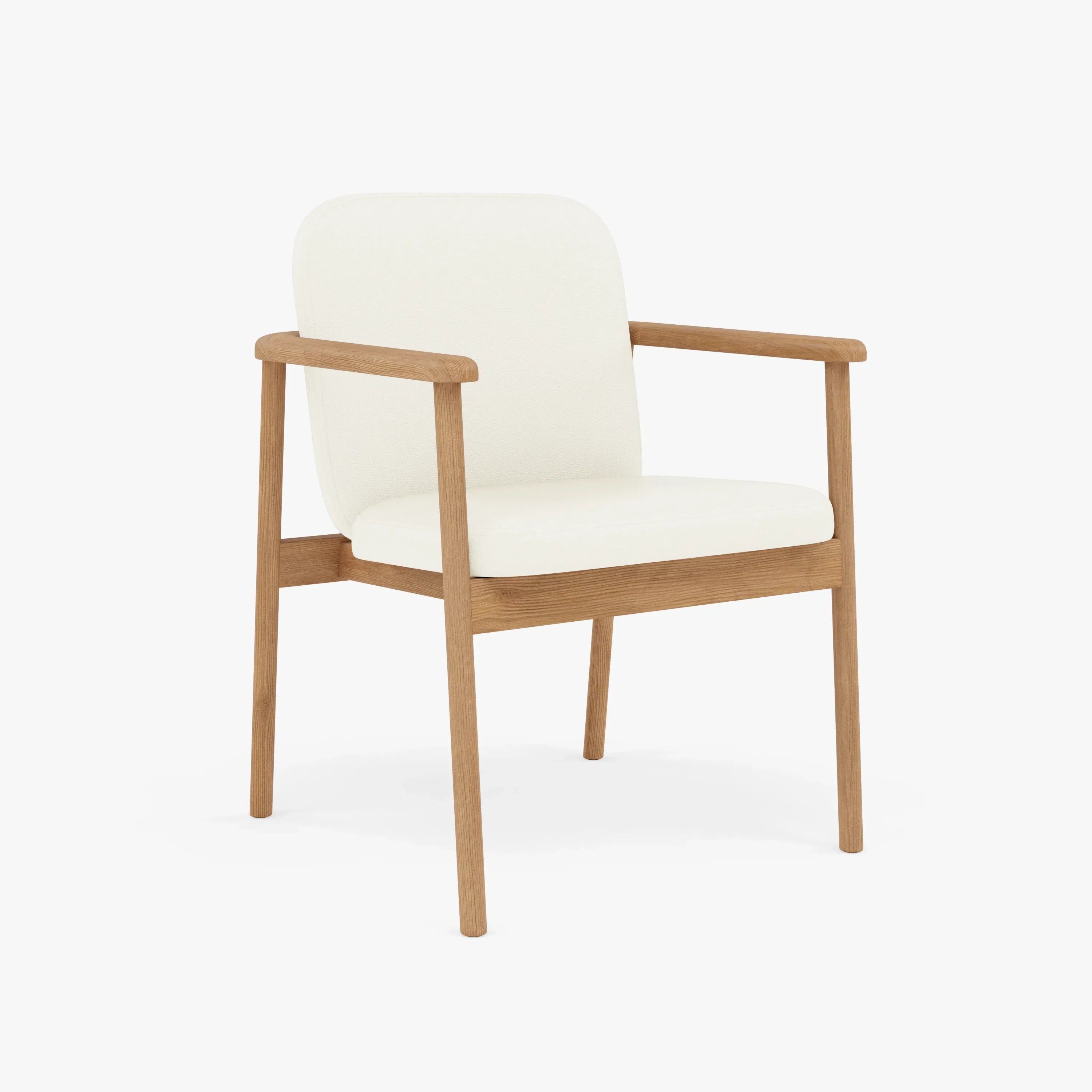 Jackson Dining Chair Cream Leather Solid American Oak