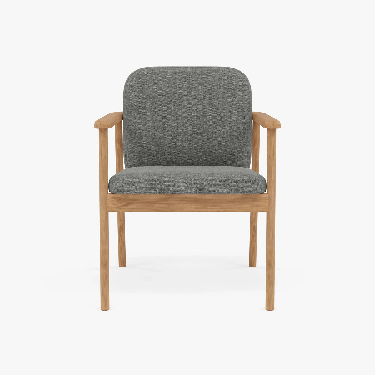 Jackson Dining Chair Pewter Grey Fabric Solid American Oak