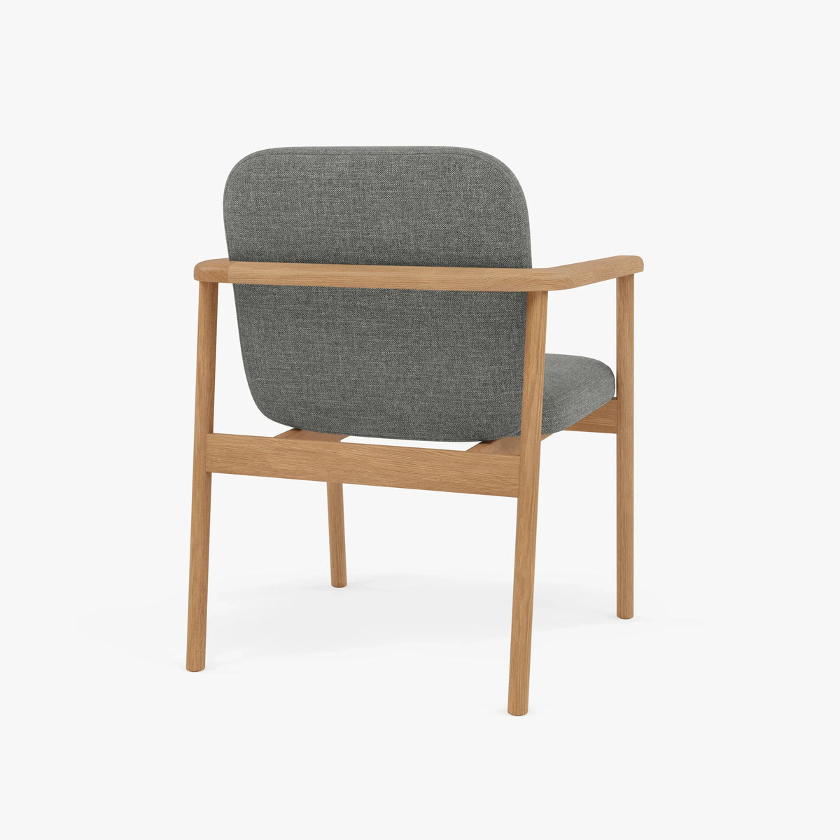 Jackson Dining Chair Pewter Grey Fabric Solid American Oak