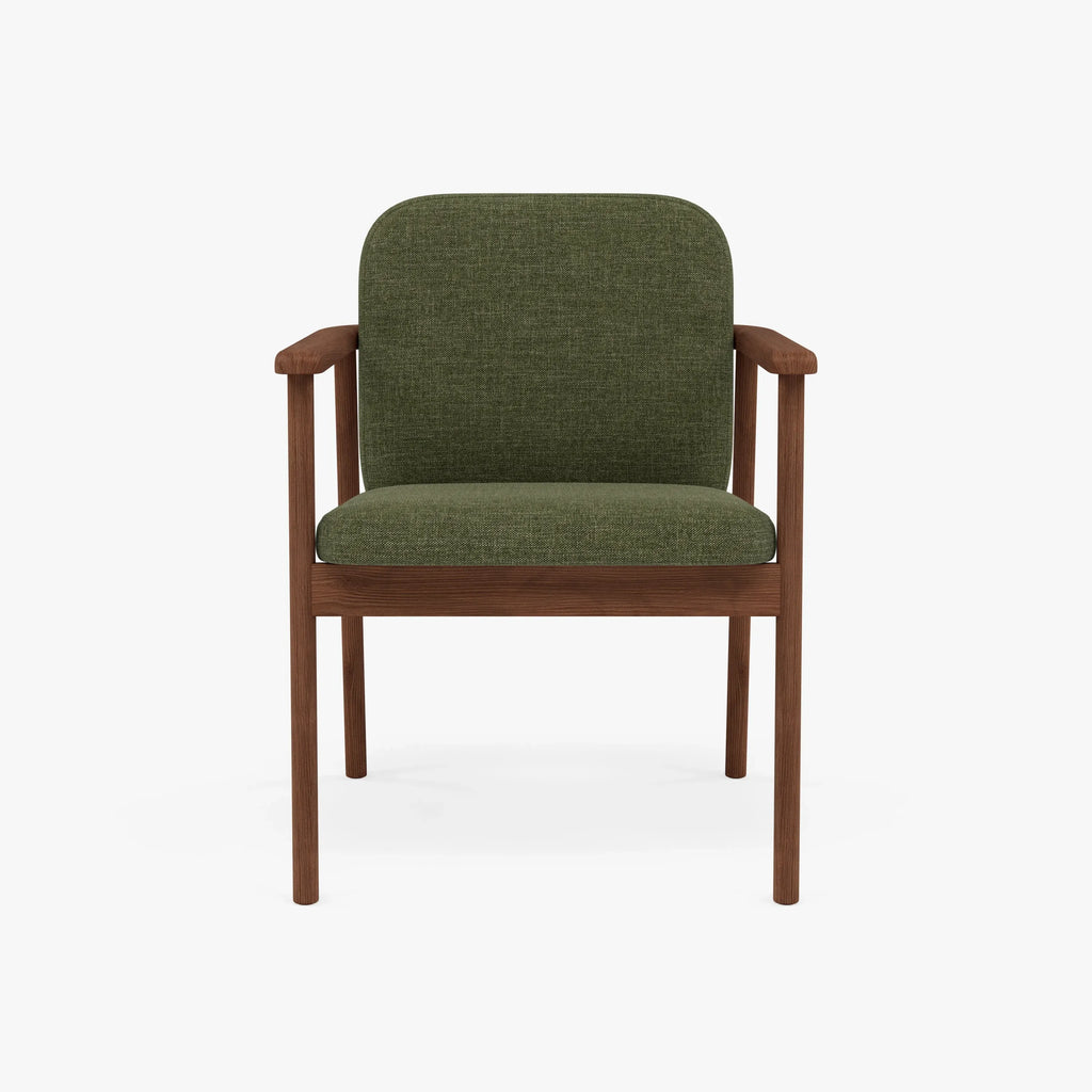 Jackson Dining Chair Aloe Green Fabric Solid American Walnut