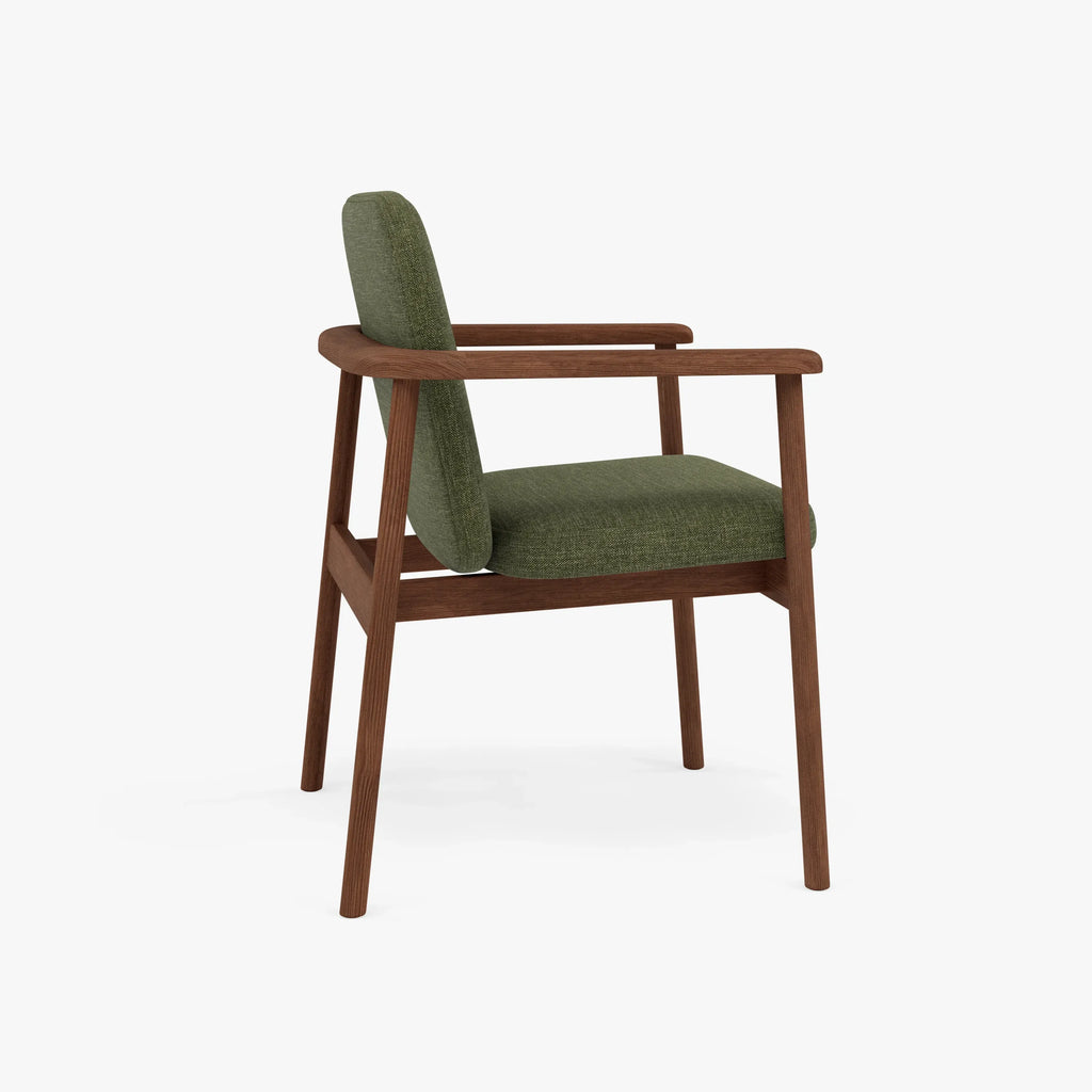 Jackson Dining Chair Aloe Green Fabric Solid American Walnut