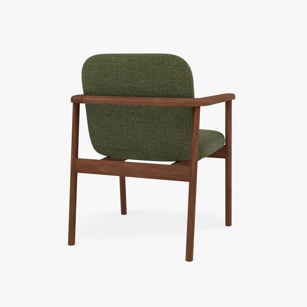 Jackson Dining Chair Aloe Green Fabric Solid American Walnut