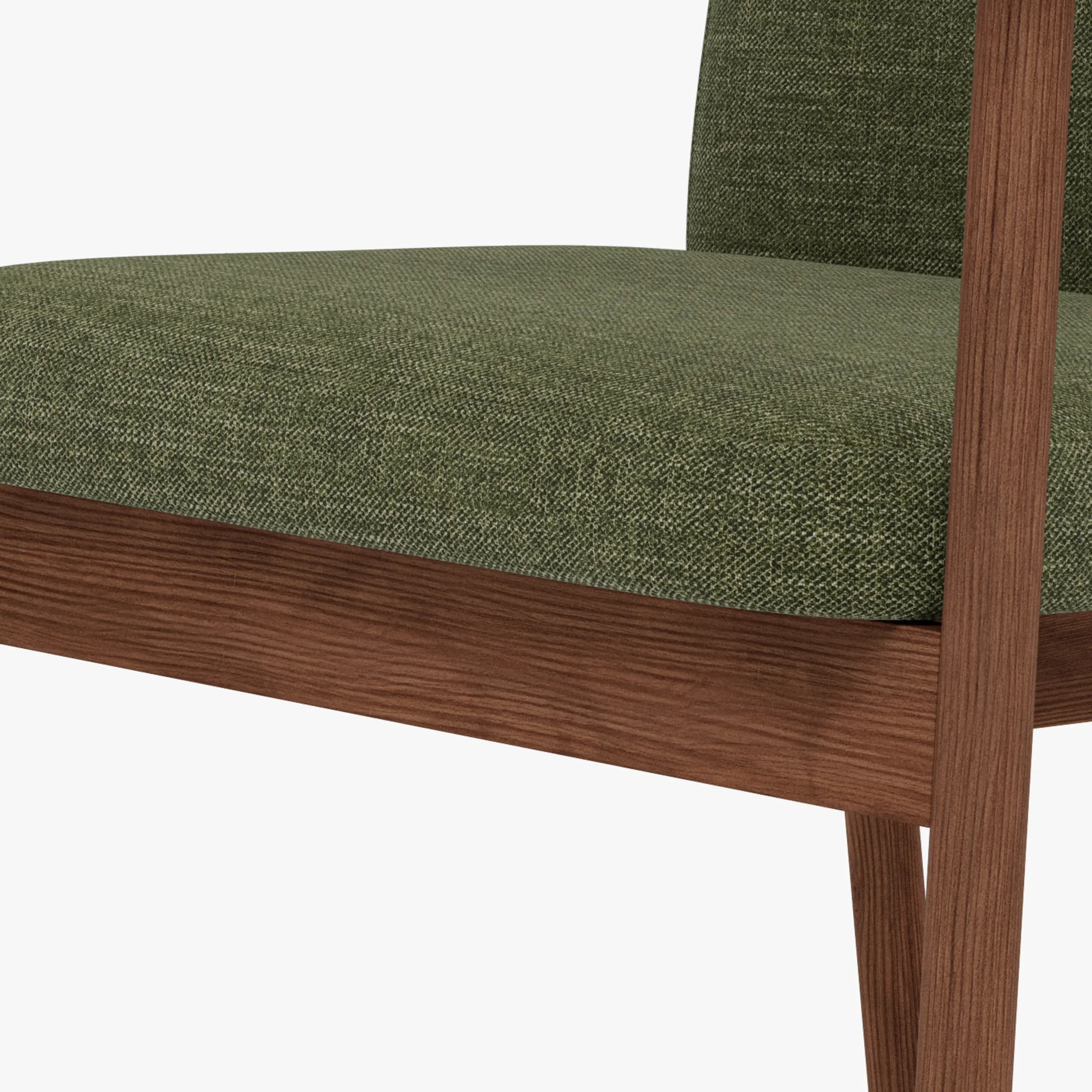 Jackson Dining Chair Aloe Green Fabric Solid American Walnut