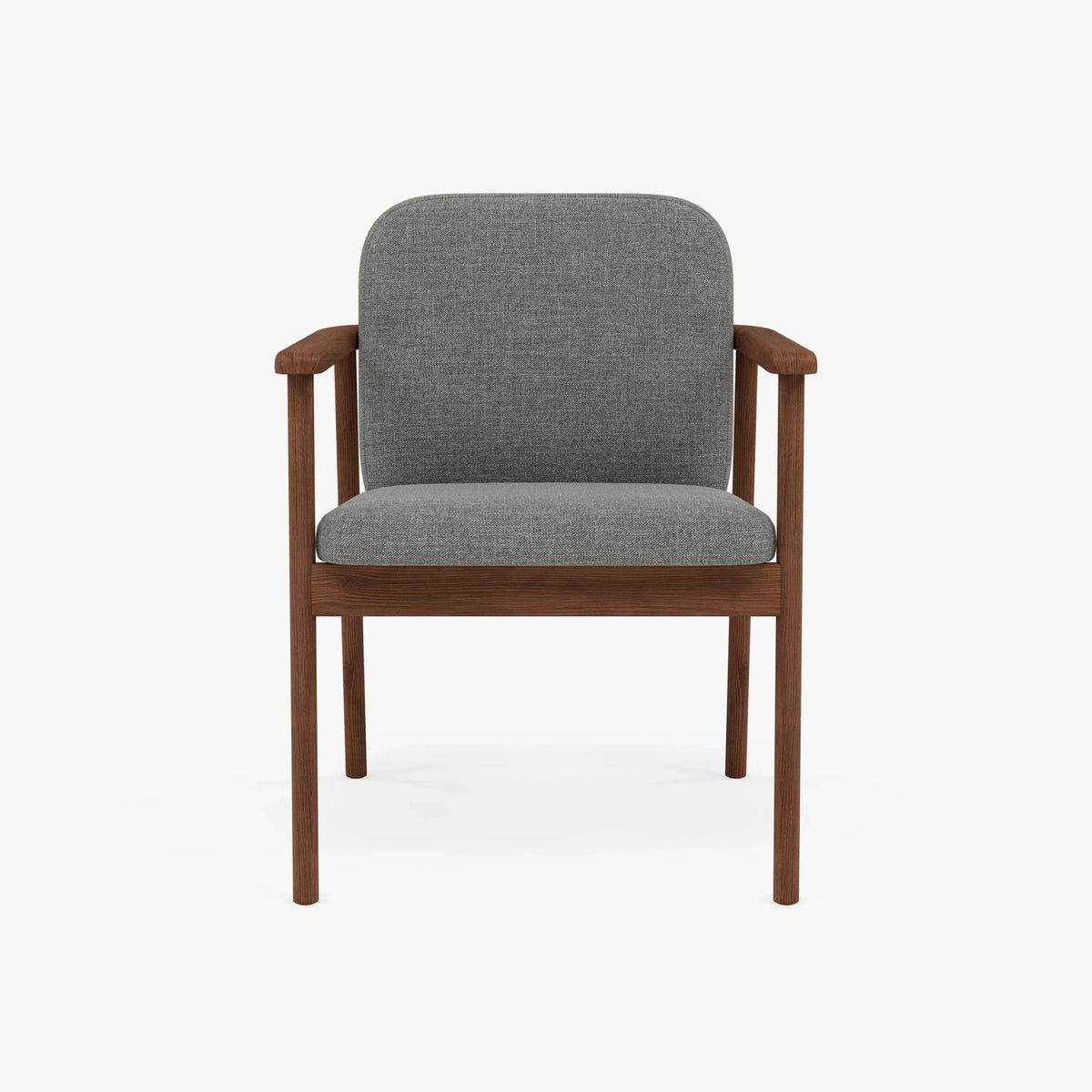 Jackson Dining Chair Pewter Grey Fabric Solid American Walnut