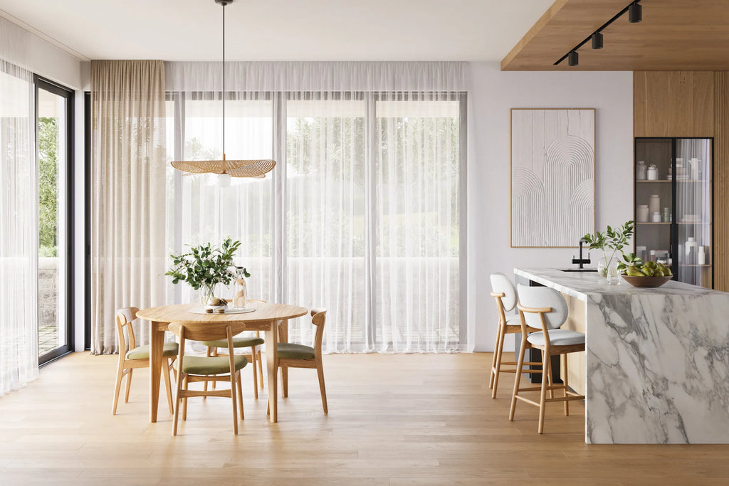 Jackson Dining Table Round Extendable 130-170 x 130cm Solid American Oak