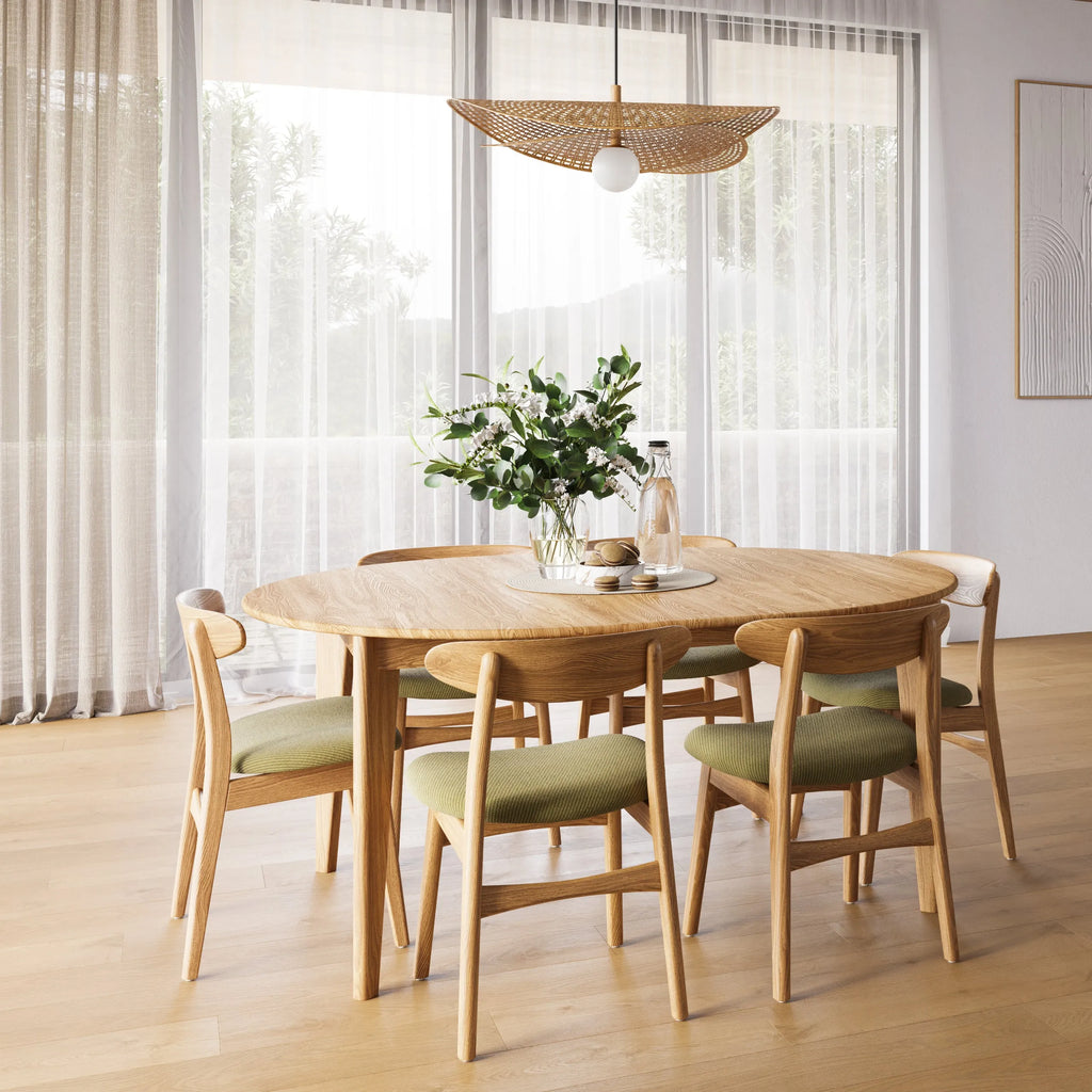 Jackson Dining Table Round Extendable 130-170 x 130cm Solid American Oak